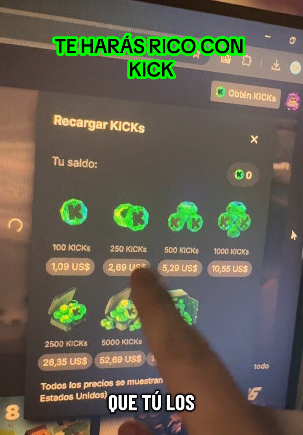 Te harás rico con kick aprovecha YA!  #kick  #kickclips #kicks 