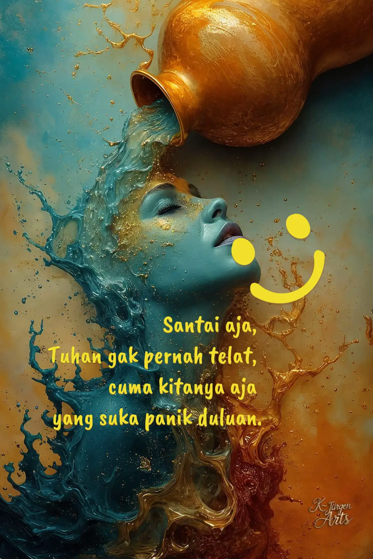 Santai aja. Tuhan nggak pernah telat kok. Yang suka panik itu kita. Begitu ada masalah dikit, langsung kebakaran jenggot, seakan dunia mau runtuh besok pagi.  Padahal kenyataannya, hidup memang nggak pernah berjalan sesuai skenario kita. Orang sering lupa: waktu Tuhan nggak pakai jam tangan kita. Kita maunya cepat, beres sekarang, hasil instan. Tapi kenyataan selalu mengajarkan kalau ada jeda, ada tunggu, ada proses. Justru di situlah kita ditempa. Yang bikin sesak itu bukan masalahnya, tapi ekspektasi kita yang keburu tinggi. Merasa doa harus langsung dijawab, merasa usaha harus langsung sukses. Begitu nggak sesuai harapan, mental langsung ambruk. Epilog: Jadi, kamu lebih sering marah sama takdir, atau bisa benar-benar percaya kalau semua ada waktunya? 🤔 #fyp #sorotan #jangkauanluas #selfreminder #combreak 