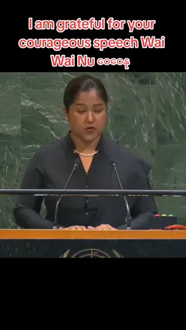 I am grateful for your courageous speech Wai Wai Nu ဝေဝေနု  #rohingyarefugees #unitednationhumanright #UN #arkan #arkanarmy 