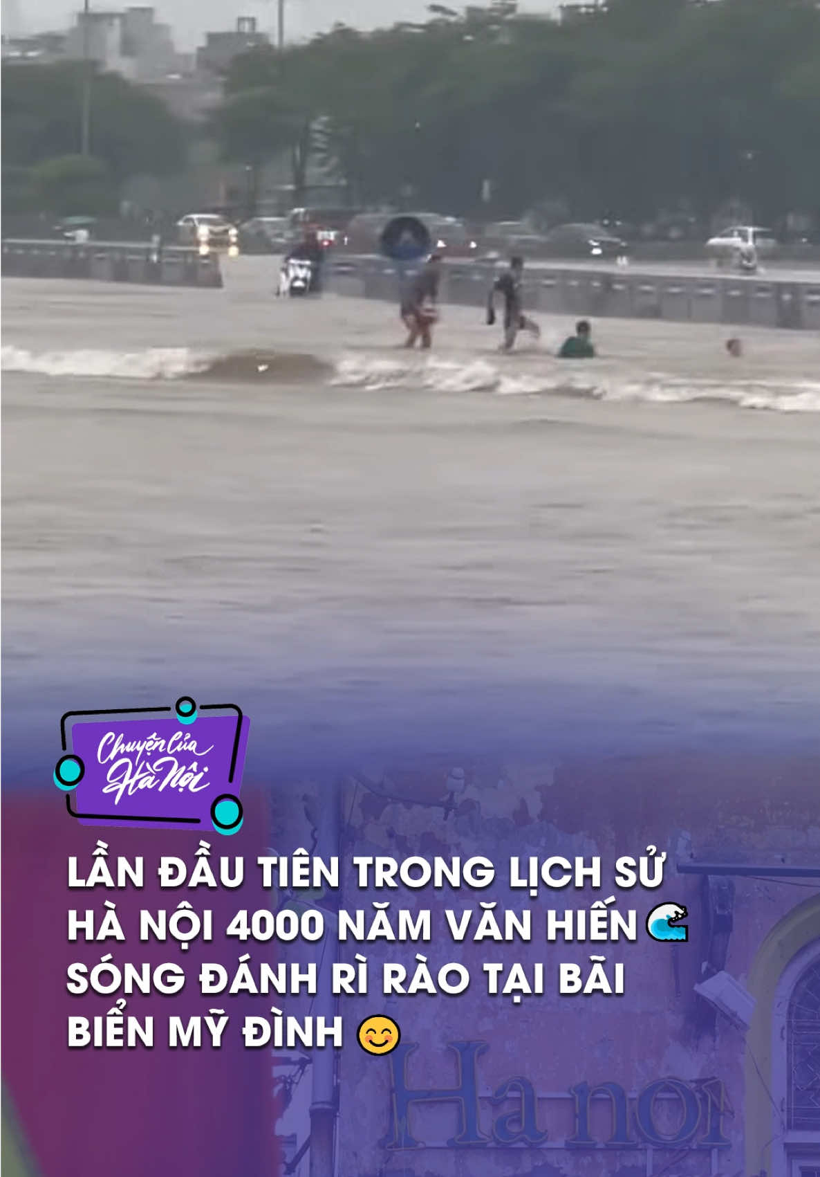 THỜI KHẮC LỊCH SỬ 🌊 SÓNG ĐÁNH RÌ RÀO TẠI BIỂN MỸ ĐÌNH #cchn #tiktokgiaitri #tiktoknews #tintuc 