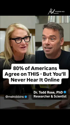 When Harvard's Dr. Todd Rose, asked Americans what they actually want for the country, we agreed on 8 out of the top 10 things. It proves our values and beliefs aren’t as different as we all think they are… That’s what Dr. Rose is breaking down in this must-listen episode of @themelrobbinspodcast, and once you hear it, you’ll never look at the world the same way again. Listen now! 🎧 “This One Research Study Will Change How You Think About Your Entire Life.” Watch the full episode now on YouTube - search ‘The Mel Robbins Podcast Dr. Todd Rose’ #melrobbins #melrobbinspodcast #divisive #values