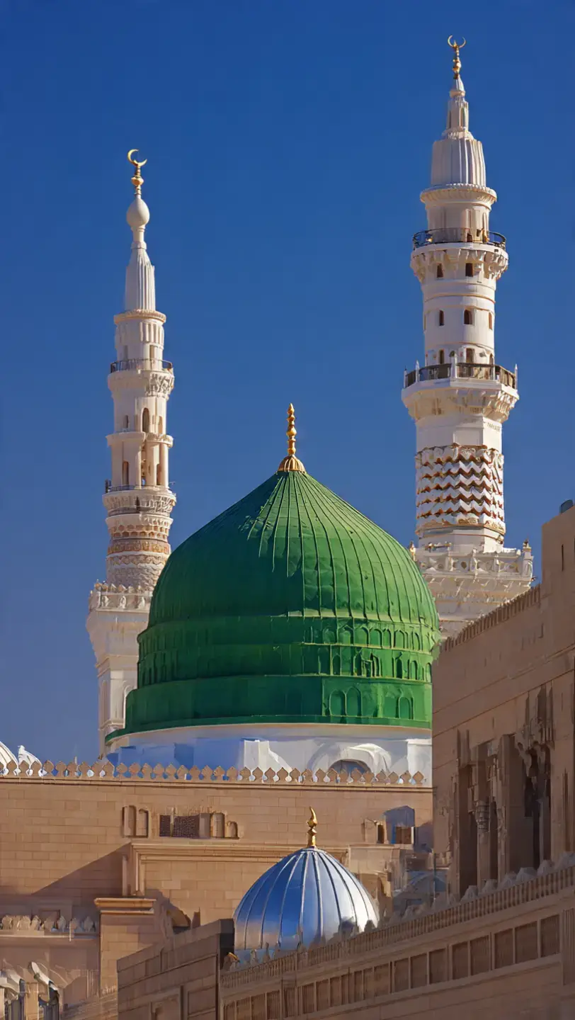 madinah munawra Madinah, the City of the Prophet, shines bright A beacon of faith, where Islam's history takes flight The Masjid an-Nabawi, a mosque of grandeur and might Where the Prophet Muhammad's tomb is a sacred sight The city's streets are lined with date palms, green and tall A tranquil oasis, where faith and peace enthrall Madinah's rich history and heritage are palpable and realMadinah's rich history and heritage are palpable and real A place where Muslims from all over the world come to feel The city's warm hospitality and welcoming smile Make it a place of pilgrimage, worth traveling a long while #plztiktokteamdontunderviewmyvideos #foryoupage 