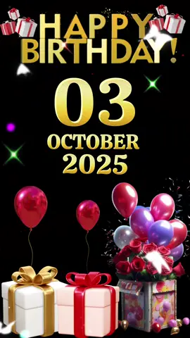 Birthday Template 3 OCTOBER 2025 #birthday #happybirthday #happybirthdaytoyou #ulangtahun #hbd 
