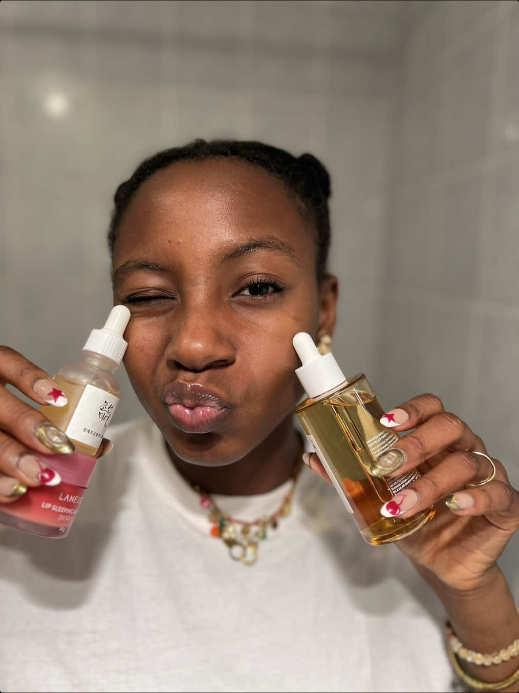 Skincare coréenne premier test !! 🤭💕 tous les produits viennent de chez  @Skincare.coreenne  - - - ##koreanskincare##centellaasiatica##skincare##laneigelipmask##skin1004