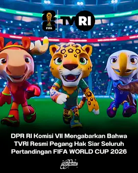 RESMI! TVRI Amankan Hak Siar Piala Dunia 2026! Seperti yang disampaikan anggota Komisi VII DPR RI, Hendry Munief, momen ini jadi kesempatan emas untuk menggelar nonton bareng (nobar) tanpa dibayangi izin hak siar. Semoga TVRI bisa perbaiki kualitas siaran biar pengalaman nonton makin maksimal! 🇮🇩🦅👀 #WorldCup2026 #TVRI #berandatiktok #100millionviews #viralvideo 