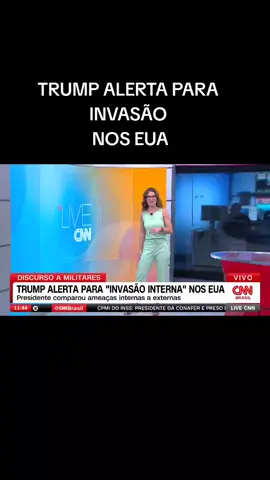 Durante discurso para militares de alta patente nesta segunda-feira (30), o presidente Donald Trump alertou para uma “invasão interna” nos Estados Unidos ao se referir à esquerda política#EUA#TRUMP#INVASÃO#NOTICIAS #viralizarnotiktok 