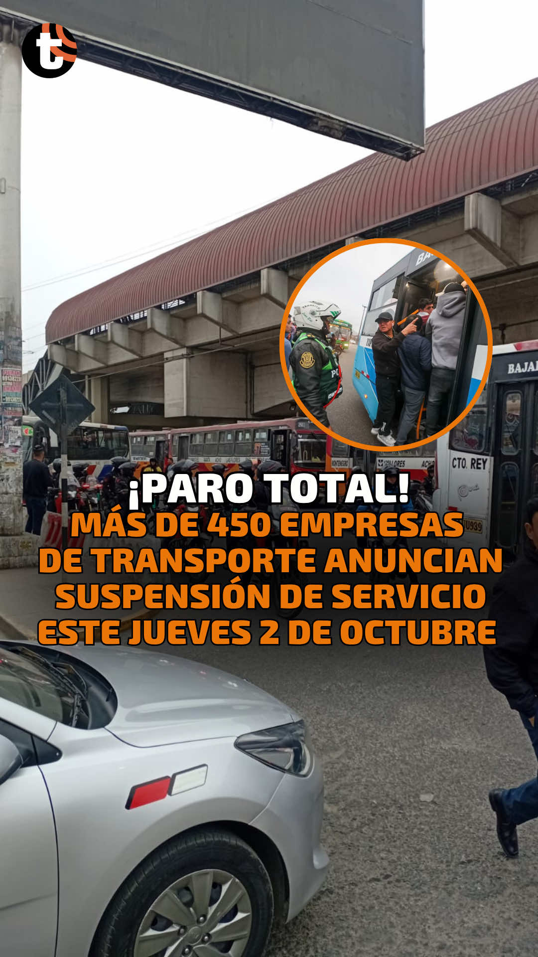 🚨¡Paro total en Lima y Callao este 2 de octubre!🚨  Más de 450 empresas de transporte detendrán sus servicios por la inseguridad y extorsiones. 🚍 #ParoDeTransportes #Lima #Callao #inseguridad 