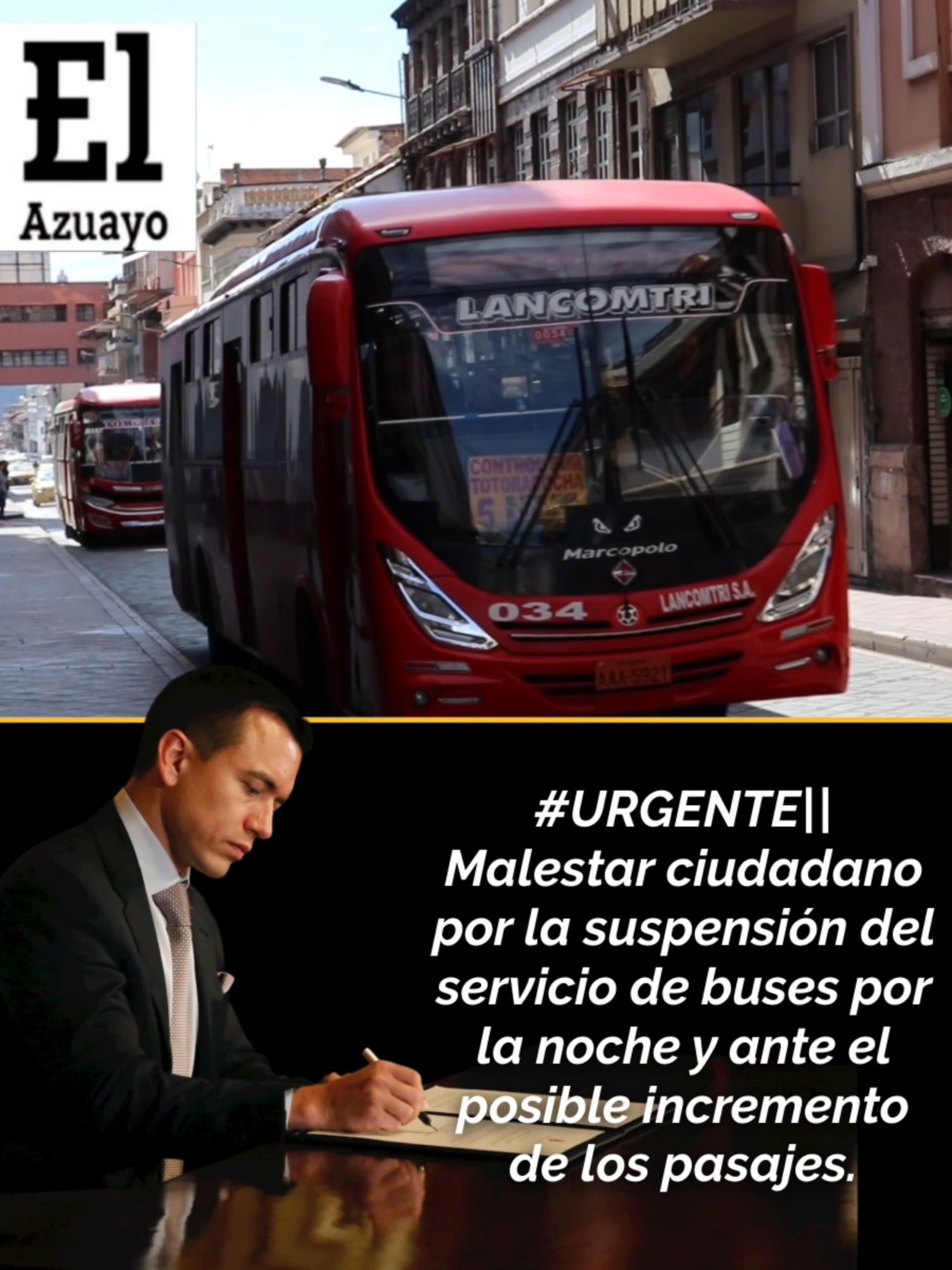 #URGENTE|| 🚨Malestar ciudadano tras la suspensión del servicio de buses por la noche y ante el posible incremento de los pasajes. #Noticias #Ecuador #diesel #ParoNacional #Cuenca
