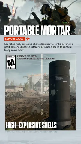 Be the support your squad needs on the battlefield with the Deployable Mortar. 💥 Defend your objectives with High-Explosive shells. 💨 Cover your squad with Smoke shells. October 10 is just around the corner 🫡