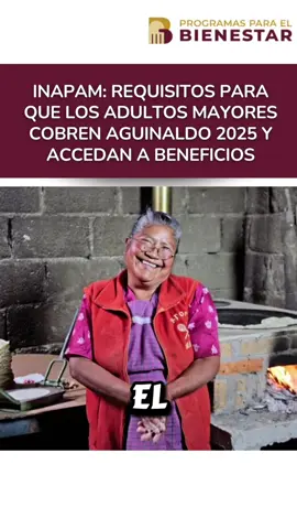 ¡ATENCIÓN adultos mayores en México! 📢 El INAPAM 2025 ya tiene listos los requisitos para cobrar tu aguinaldo y seguir accediendo a los beneficios 🎁💳. Uno de los puntos clave es contar con tu credencial vigente 🪪. ¡No te quedes sin saber cómo asegurar tu pago y beneficios este fin de año! 👀 ¡Toda la información está en el enlace de mi perfil! 🔗 Comenta ‘INAPAM’, guarda y comparte este video para que más adultos mayores se enteren. #inapam #adultosmayores #mexico #aguinaldos 
