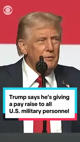 During a speech to top generals in Virginia, President Trump said he's giving a 3.8% pay raise to all U.S. military personnel. #trump 