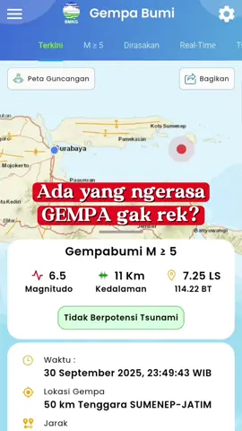 Onok sing ngroso Gempa?