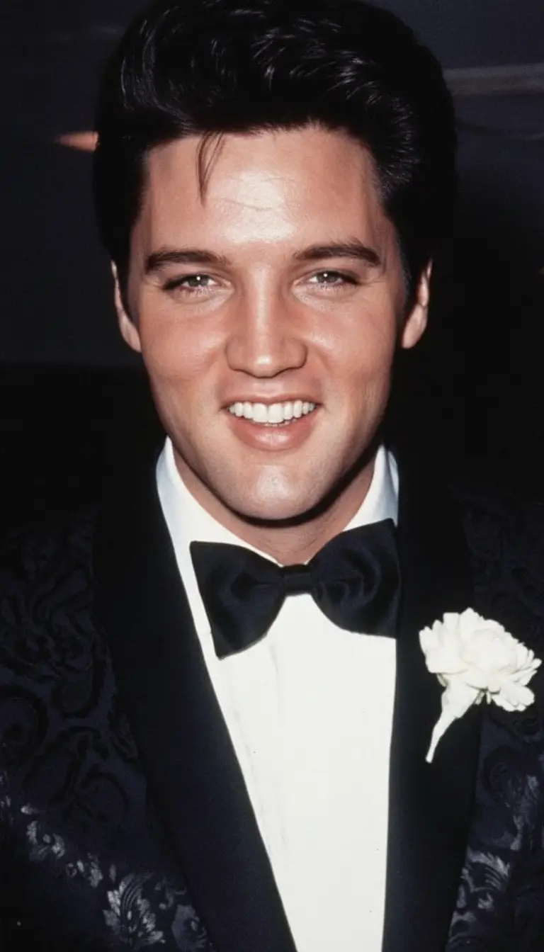 On May 1st, 1967, Elvis Presley married Priscilla in Las Vegas, Nevada. 💒 Wearing a sleek black tux with a white flower pinned to his lapel, the King looked every bit the icon he was. This rare glimpse from that historic day shows Elvis moments before he said “I do.” ❤️ 👉 Imagine being there to witness the most famous wedding in rock ‘n’ roll history. Would you have wanted an invite? #Elvis #ElvisPresley #ElvisAaronPresley #KingOfRockAndRoll #PriscillaPresley        