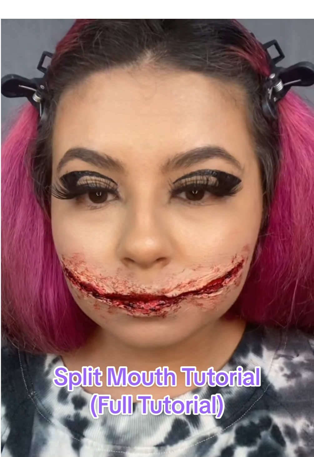 Reposting with both parts together so you don’t have to search for part 2 #sfx #splitmouth #makeup #tutorial #fakeblood 