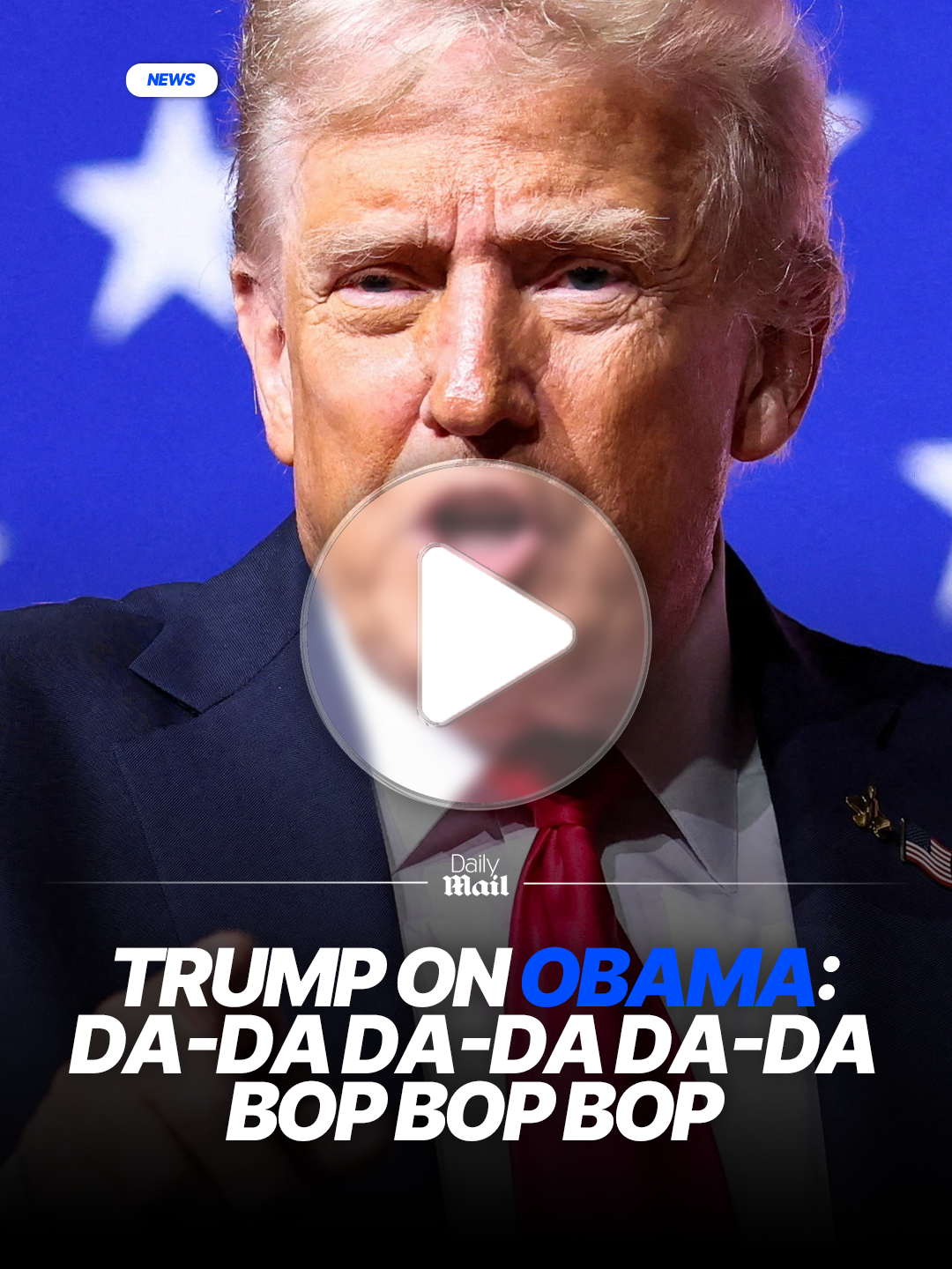 President Trump criticized his predecessor Barack Obama's performance as president, but praised his ability to 'bop' down the stairs. #news #trump #obama
