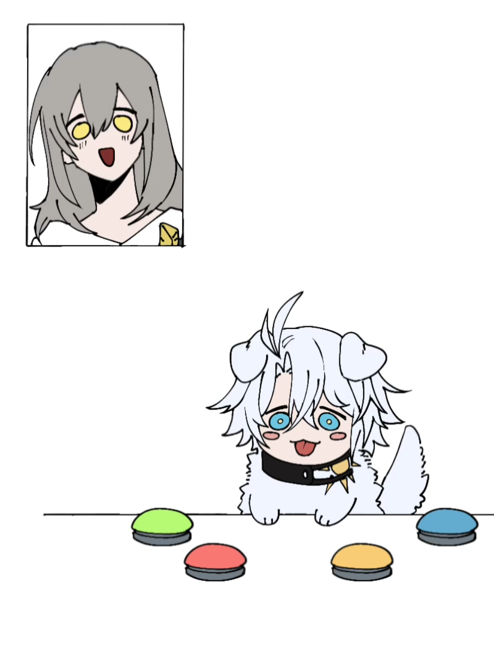 Puppynon and Stelle!!🥰🥰🥰 and Lygus I guess 😒 #HonkaiStarRail #hsr #Phainon #Stelle #Lygus