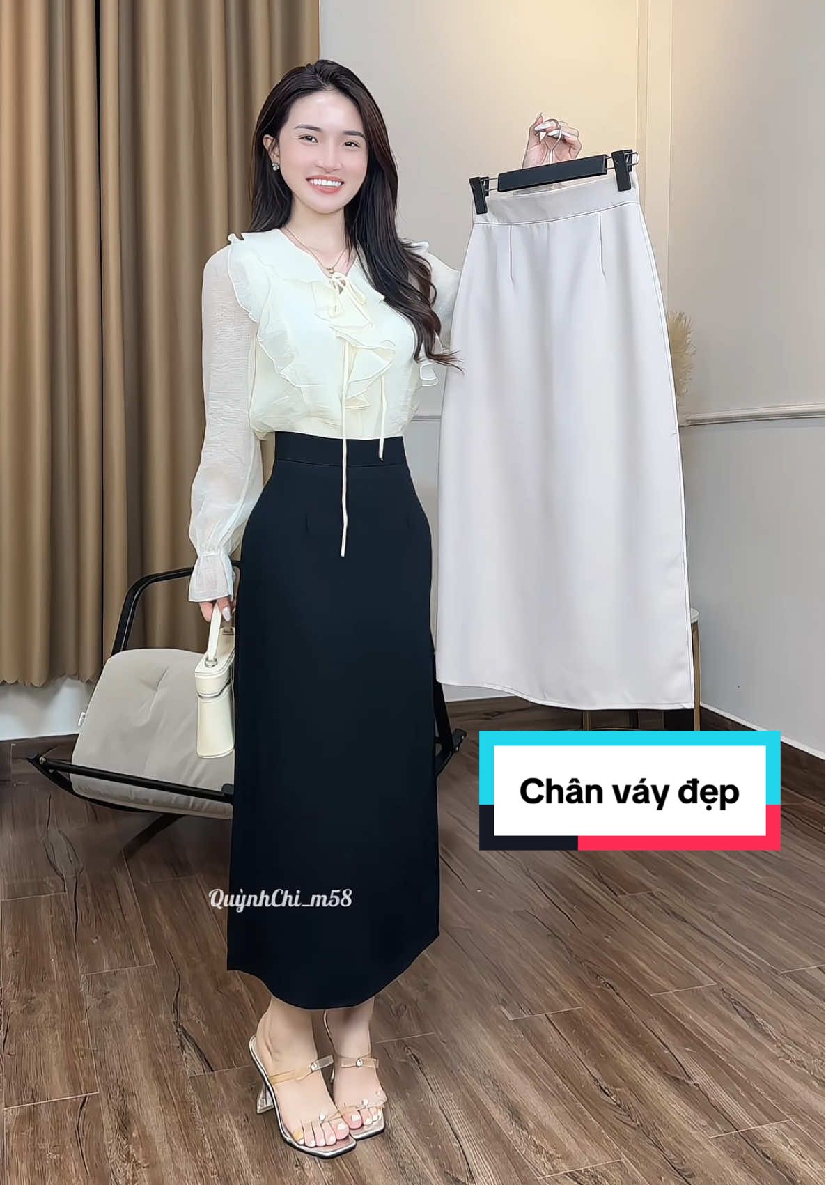 Chân váy công sở đẹp dáng dài dễ phối đồ tôn dáng##chanvaydep##chanvaycongso##chanvaybutchi##chanvaydai##quynhchi_m58