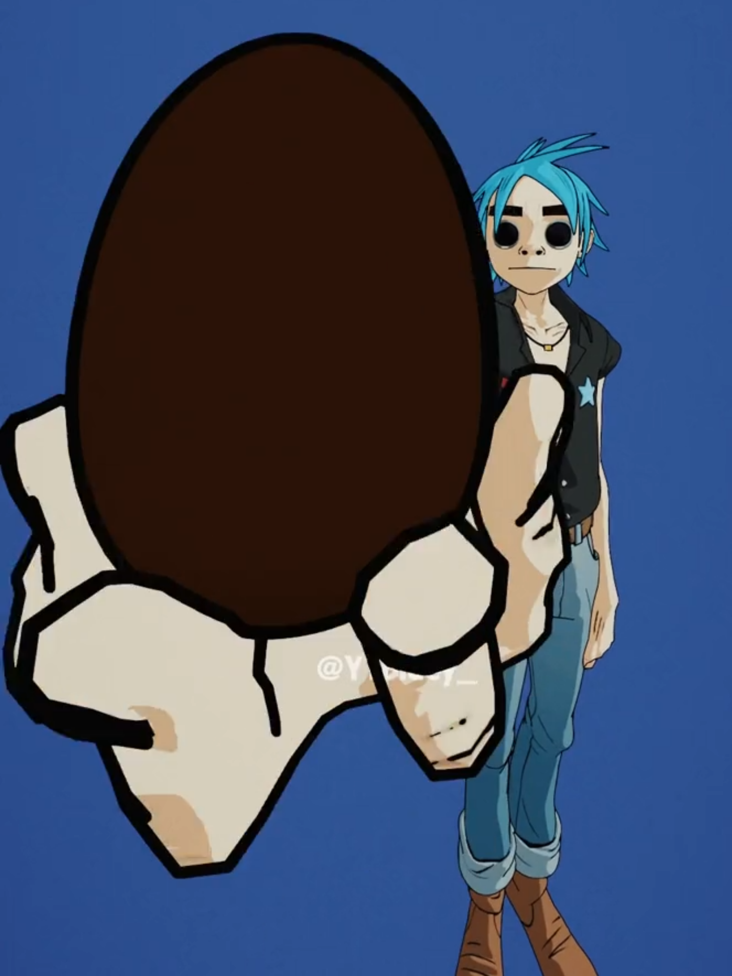 made this one for u tiktok!! #gorillaz #gorillaz2d #gorillazmurdoc #blender #fanart @gorillaz