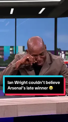 Arsenal legend Ian Wright's reaction to their late winner against Newcastle was too good. 😅 #Soccer #PremierLeague #arsenal 