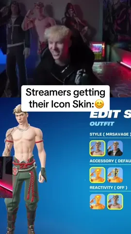 Other streamers getting icon skin on Fortnite vs Typical Gamer😢 #fortnite #fortnitebr #fortniteclips 