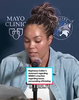 Napheesa Collier read a statement regarding what she called the #WNBA's 