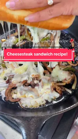 Philly cheesesteak sandwich recipe #CheesesteakSandwich #PhillyCheesesteakSandwich #EasyRecipe #FoodTiktok #Recipe