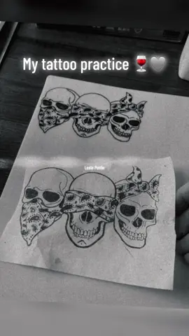 My tattoo practice 🩶🥀 #tattoos #practice #tattooartist #foryoupage #myartwork 