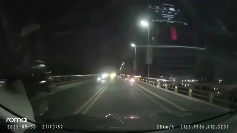 WATCH: Dashcam footage shows the Mactan-Mandaue Bridge shaking strongly during the 6.9-magnitude earthquake that jolted Cebu province on Tuesday night. (Video courtesy of CWMworks Aerials)