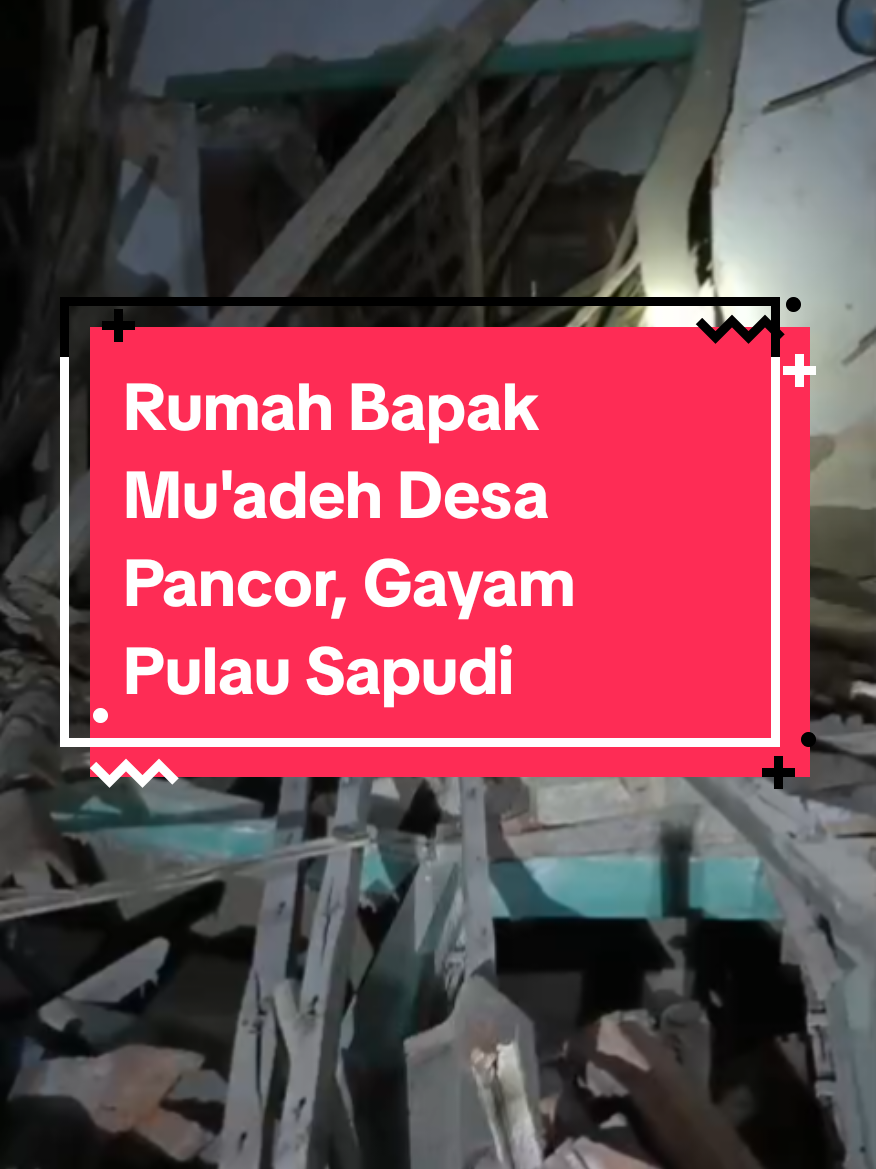 Rumah Bapak Mu'adeh Dusun Sabung-Bung Berek Sabeh, Desa Pancor Kecamatan Gayam, Pulau Sapudi. #sapudiviral #fyp #viral #gempabumi 