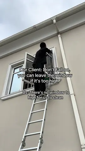 No window too high for us 😂 #CleanTok #cleaningservice #fyp #trending #window 
