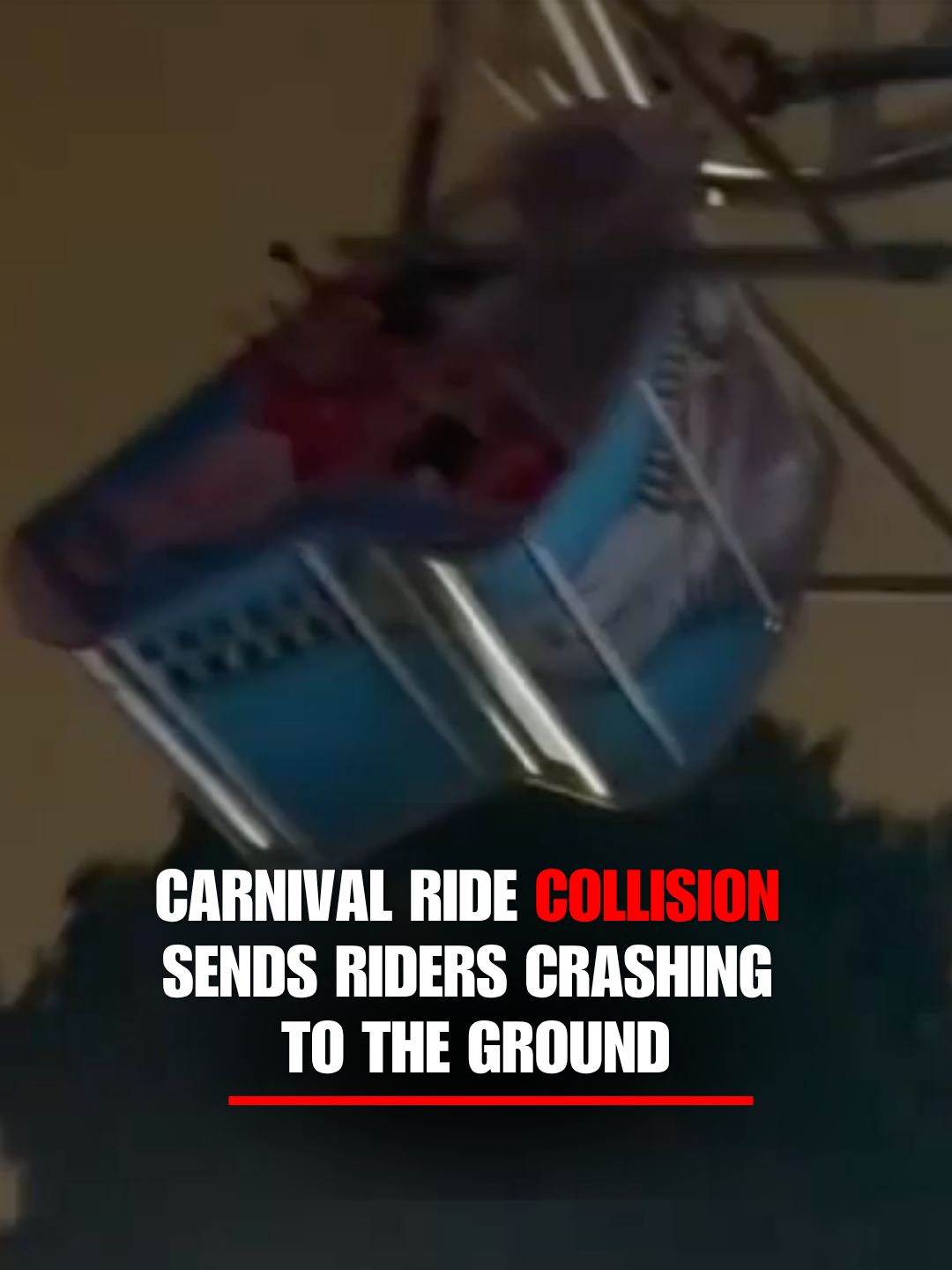 WATCH: Terrifying video shows a carnival ride in Los Angeles malfunction and crash during a high school event, trapping dozens before firefighters rescued them.