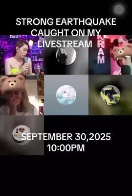STRONG EARTHQUAKE! This was caught on my livestream tonight September 30,2025 On TIKTOK! Keep safe everyone! 🙏🏼🥹#CebuEarthquake #6.7Magnitude