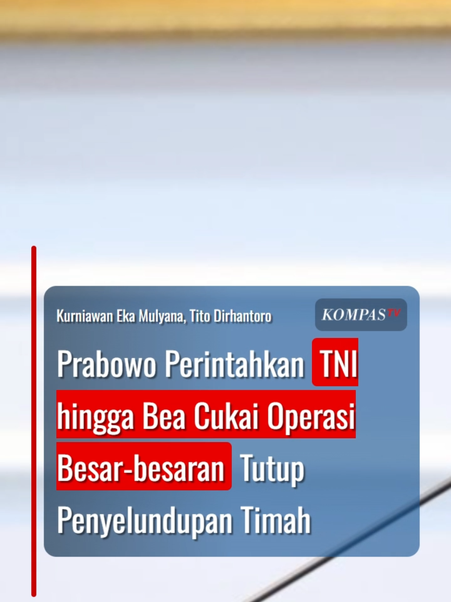 Presiden Prabowo Subianto memerintahkan TNI, Polri, dan Bea Cukai melakukan operasi besar-besaran di Bangka Belitung terkait penyelundupan timah. Prabowo menyampaikan terdapat 80 persen hasil timah yang dihasilkan dari Bangka Belitung dikirim ke luar negeri secara ilegal. Sahabat KompasTV juga bisa memperoleh informasi terkini melalui website: www.kompas.tv #prabowo #prabowosubianto #tambang #timah #penyelundupan #tni #polri #beacukai
