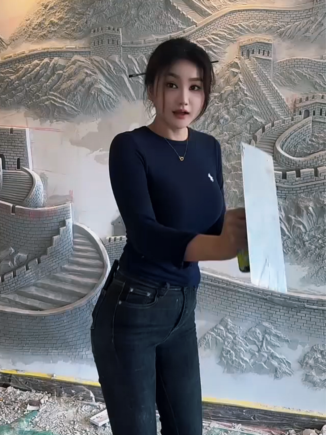 beautiful design mural art painting #murals #artist #foryoupage #trending #fypシ゚viral 