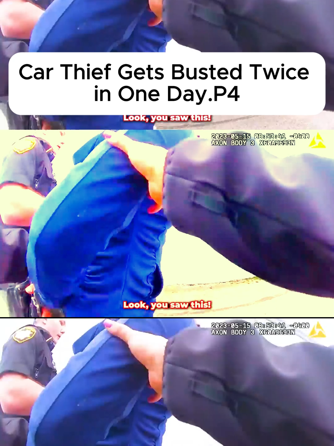 Car Thief Gets Busted Twice in One Day#cop