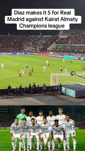 Diaz goal  vs kairat Almaty champions league matchday. Kairat Almaty vs Real Madrid champions league goals highlights fans reactions #mbappe #realmadrid #championsleague #kairatalmaty #viraltiktok foryou foryourpage trending viralpost trending champions league goals today Mbappe goals today now football