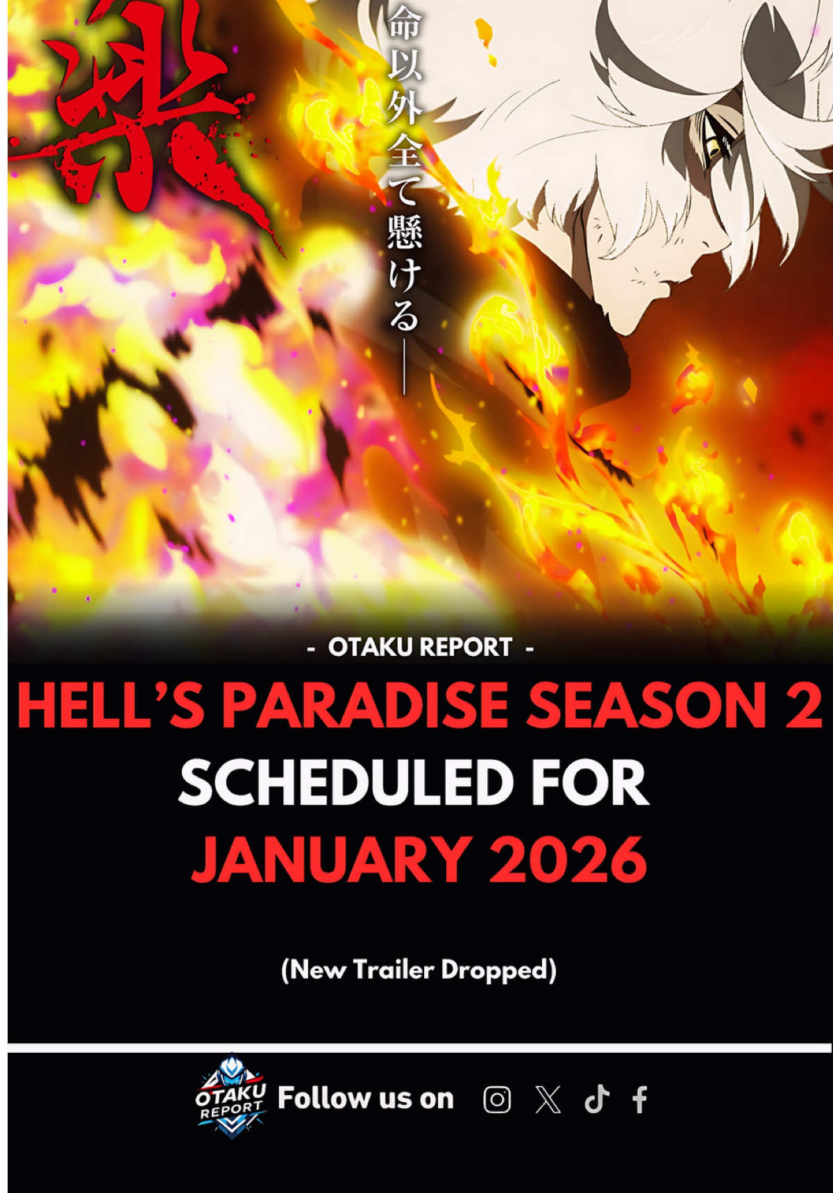 Studio MAPPA has released a new trailer for Hell’s Paradise Season 2, which is set to air in January 2026. Along with the trailer, a new character visual has also been revealed, for Gabimaru, Sagiri Yamada Asaemon, Aza Chobei, Aza Toma, and Yuzuriha. #hellsparadise #gabimaru #anime #animenews #jigokuraku 