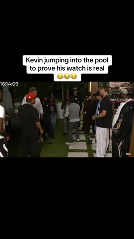 Kevin jumping into the pool to prove his watch is real #tota #viral #foryoupage 