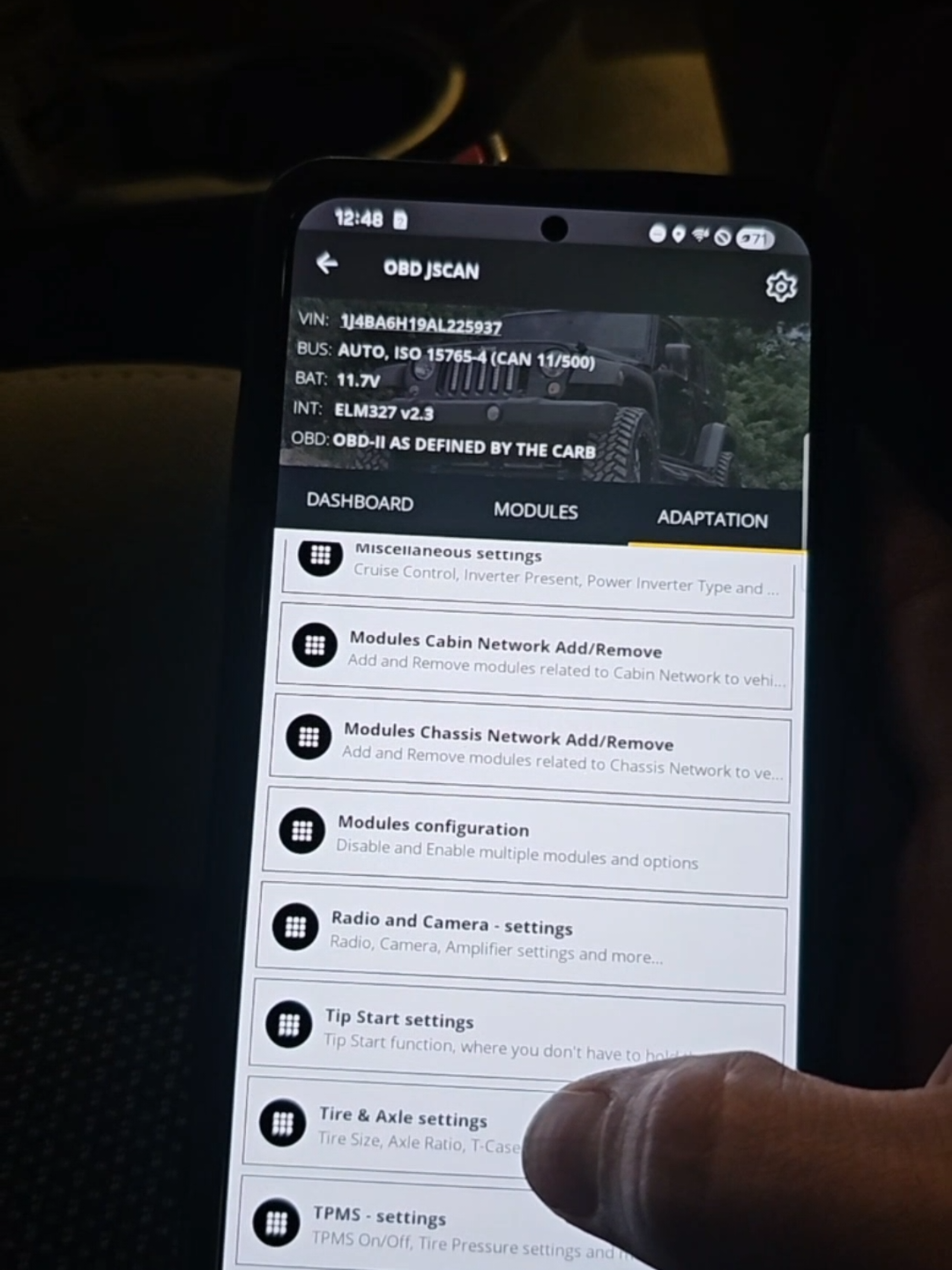 I only listed a small handful of the things you can do with this app, but I absolutely LOVE it. If you wanna get it, please check their website for compatible adaptors. The JScan app can perform numerous diagnostic and customization tasks for Jeep, Chrysler, Dodge, and Ram vehicles, including reading and clearing trouble codes from all modules, accessing live data, modifying settings and more. ⚠️NOT SPONSORED!  I just really love this app and wanted to share it for anyone else who can use it #mechanic #femalemechanic #mopar #jeep #mechanicsoftiktok 