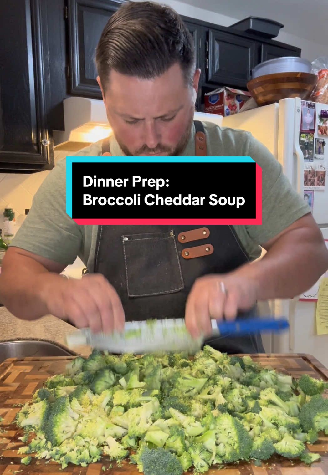Dinner Prep: Broccoli Cheddar Soup! Check back tomorrow for the finished product and recipe! #dinnerprep #broccolicheddarsoup #crockpotrecipes #crockpot #soup 
