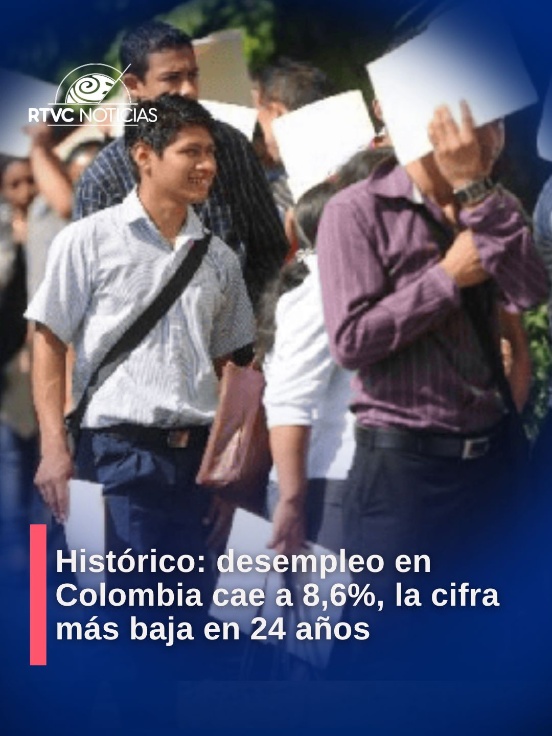 #ATENCIÓN 📉 El desempleo en Colombia bajó a 8,6%, la cifra más baja desde 2001. 👷‍♀️👷‍♂️ Se registran 393.000 nuevos empleos en sectores como industria manufacturera y construcción. 🇨🇴  #RTVCLíderDeOpinión