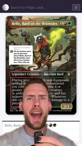 Replying to @kevinworksbaked Bello Bard of the Brambles Commander Roast #mtg #mtgcommander #mtgcommunity #magicthegathering 