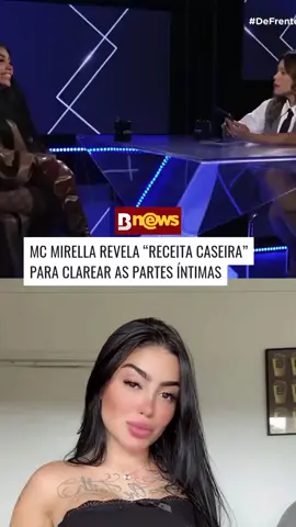 MC Mirella não escondeu detalhes de cuidados durante participação no programa “De Frente com Blogueirinha”, exibido nesta segunda-feira (29). Questionada sobre o uso de clareadores íntimos, a cantora contou que sempre teve esse hábito desde os tempos em que se apresentava com figurinos ousados. “Sempre usei. Sempre usei clareador, creme, essas coisas, porque quando eu fazia show eu ficava muito com o bumbum de fora, né? Eu usava muita hot pant. Então eu sempre passava”, revelou Mirella. #bnews #noticias #tiktok #noticiastiktok #mcmirella #defrentecomblogueirinha 