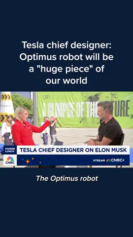 Franz von Holzhausen, Tesla chief designer, discusses the company's Optimus robot. Watch more of the interview at the #linkinbio #CNBC
