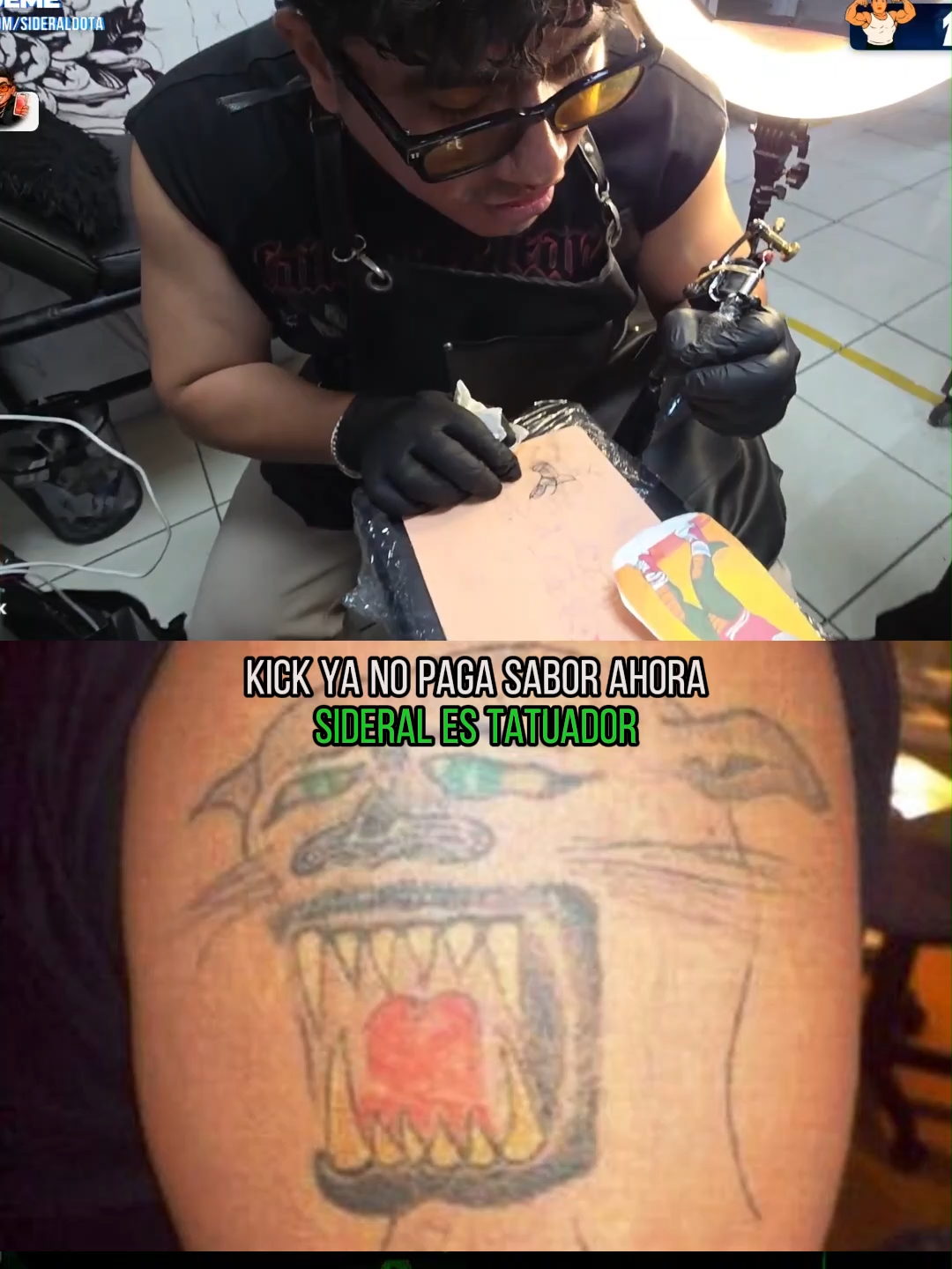 sideral tatuando #bebaarmyoficial #bebaarmyisblack #sideralchocolatada #emetsukikick  #gatchurras #sachauzumaki #bebaarmy #gatchurras😺💘  #francovidalalcalde #sandraskinsclips #sideraldota #smashdota #smashdota2  #zullytupro #diealisclips #sideral #yanizsalas #tatuajes #tattoo  #tatuajesperu