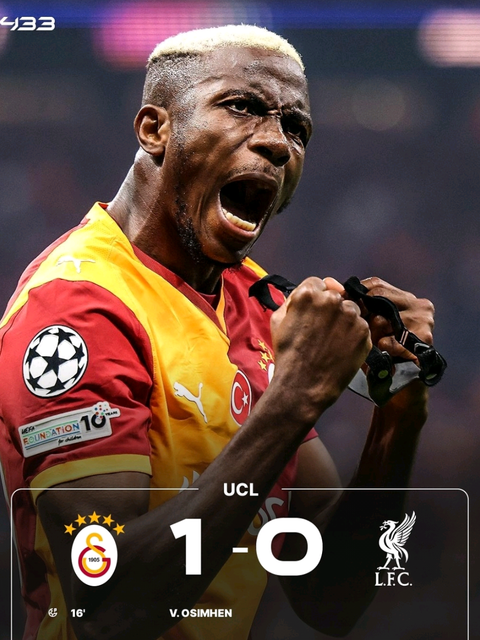 FT: GALATASARAY 1-0 LOSERPOOL😅 Galatasaray dan osihmen berhasil tumbangkan Liverpool dengan skor tipis 1-0, Liverpool back to back mengalami kekalahan? . #liverpool #galatasaray #ucl #osimhen 