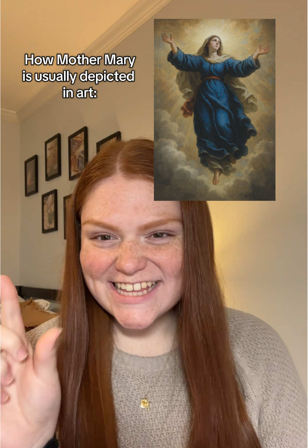 Our Lady, the original demon slayer 😂 but for real the drawing of her punching the demon in the face is my favorite  #catholic #virginmary #medieval #rosary #jesuslovesyou 