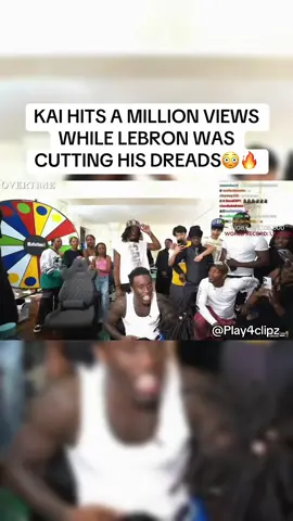KAI HITS A MILLION VIEWS WHILE LEBRON WAS CUTTING HIS DREADS😳🔥#kaicenat #lebronjames #mafiathon3 #play4clipz_ #fyp 
