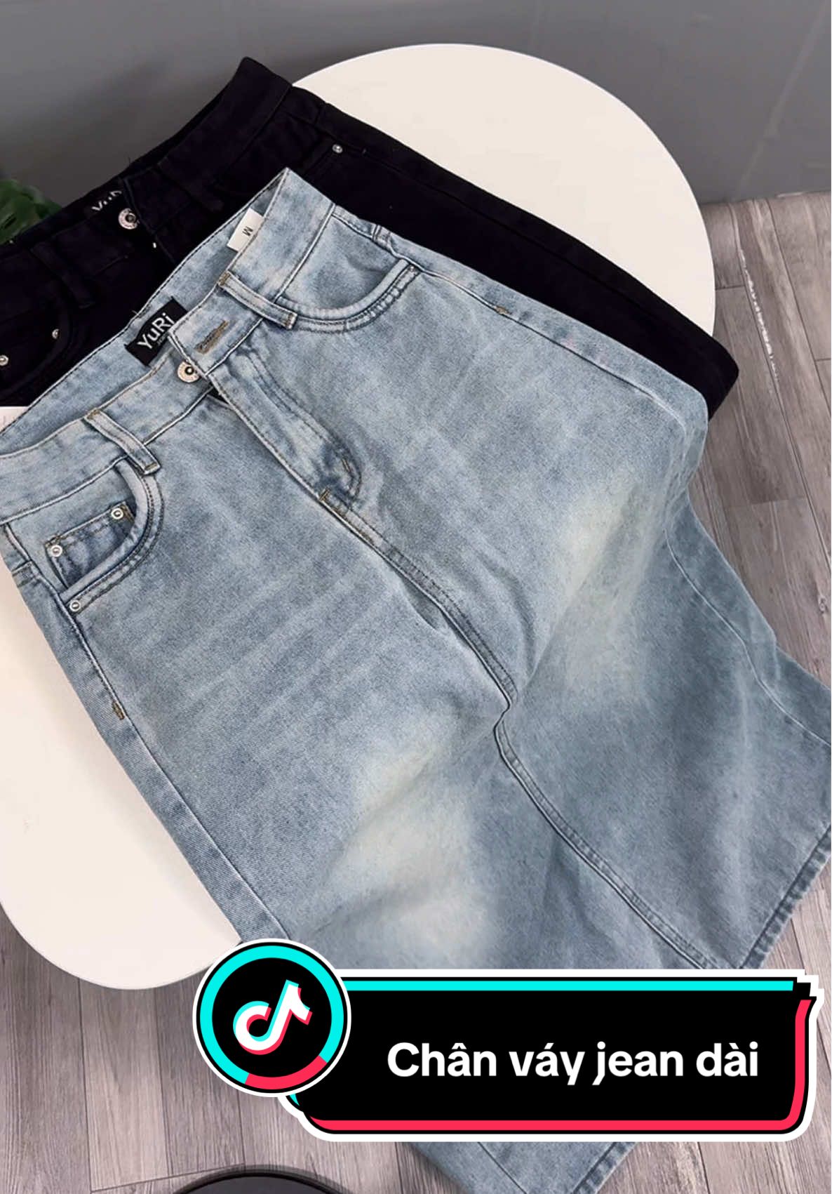 Chân váy jean#xuhuongtiktok #virral #outfit #vayxinh #chanvaybo 
