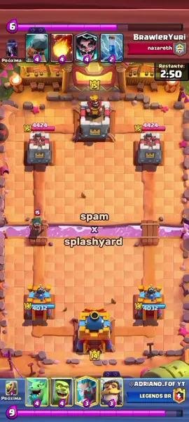 spam x splashyard  #clashroyale #fyp #clashroyaletips 